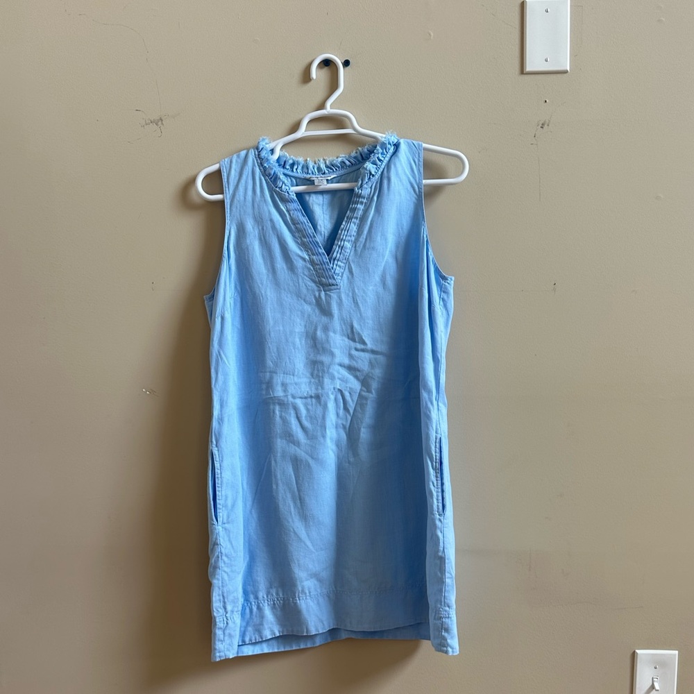 Tommy Bahama Two Palms Double-Ruffle Linen Dress